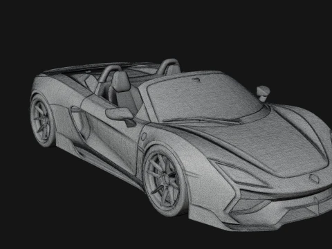 Roadster Supercar Model Design 4 - 3D Print Model 3D Print Model