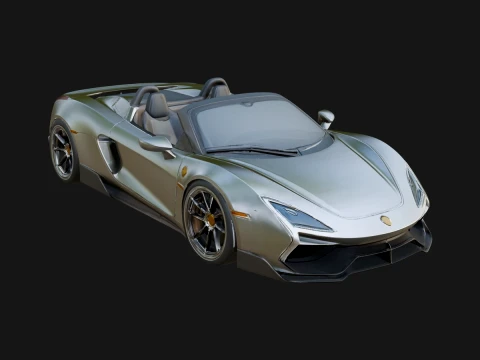 Roadster Supercar Model Design 4 - 3D Print Model 3D Print Model