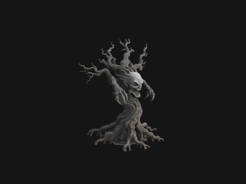 Gnarled Tree Creature Statue Design 4 - 3D Print Model 3D printmodel