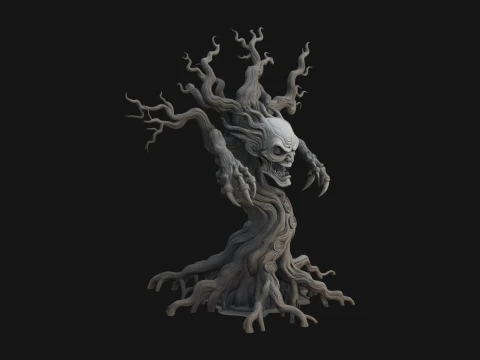 Gnarled Tree Creature Statue Design 4 - 3D Print Model 3D Print Model