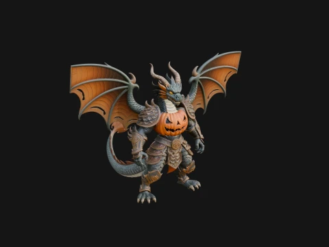 Winged Dragon Demon Statue Design 9 - 3D Print Model 3D Print Model