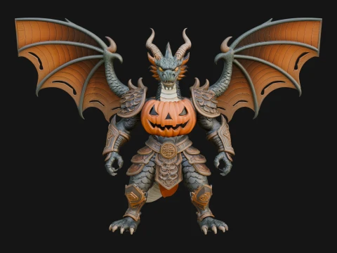Winged Dragon Demon Statue Design 9 - 3D Print Model 3D Print Model