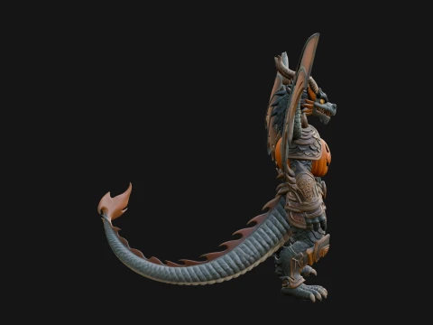 Winged Dragon Demon Statue Design 9 - 3D Print Model 3D Print Model