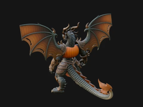 Winged Dragon Demon Statue Design 9 - 3D Print Model 3D Print Model