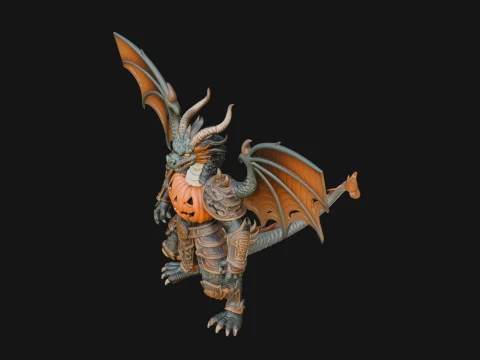Winged Dragon Demon Statue Design 9 - 3D Print Model 3D Print Model