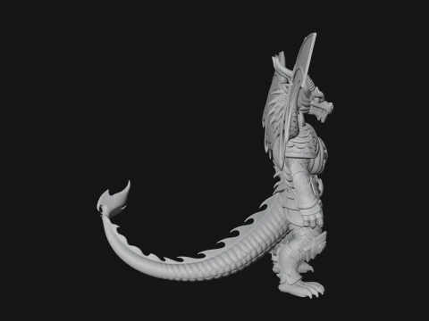 Winged Dragon Demon Statue Design 9 - 3D Print Model 3D Print Model