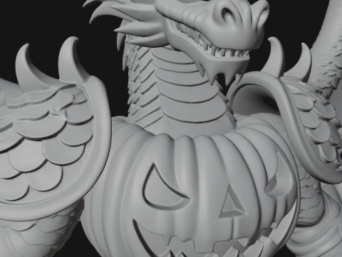 Winged Dragon Demon Statue Design 9 - 3D Print Model 3D Print Model