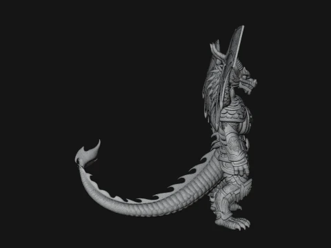 Winged Dragon Demon Statue Design 9 - 3D Print Model 3D Print Model