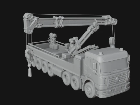 Tow Truck Model Design 11 - 3D Print Model 3D Print Model