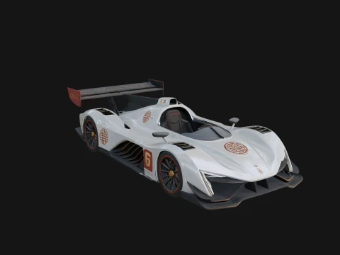 Endurance Prototype Race Car Model Design 3 - 3D Print Model 3D Принт Модель