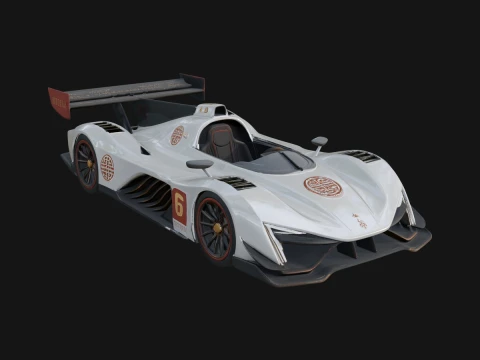 Endurance Prototype Race Car Model Design 3 - 3D Print Model 3D Print Model