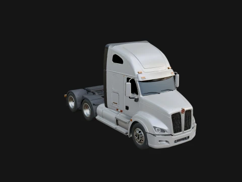 Semi Truck Model Design 9 - 3D Print Model Modèles 3D en vedette