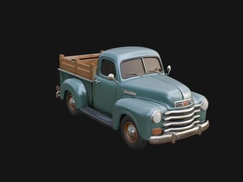 Vintage Pickup Truck Model Design 2 - 3D Print Model 3Dプリントモデル