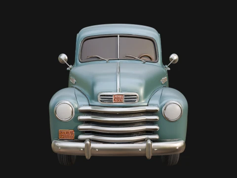 Vintage Pickup Truck Model Design 2 - 3D Print Model 3D Print Model