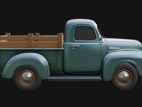 Vintage Pickup Truck Model Design 2 - 3D Print Model 3D Print Model