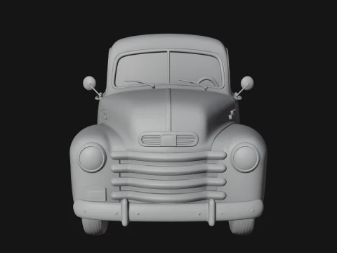 Vintage Pickup Truck Model Design 2 - 3D Print Model 3D Print Model