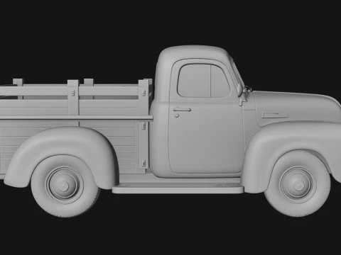 Vintage Pickup Truck Model Design 2 - 3D Print Model 3D Print Model