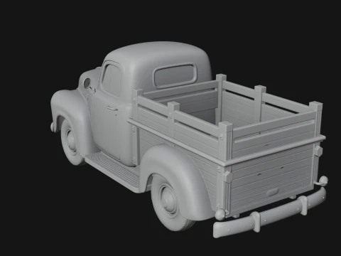 Vintage Pickup Truck Model Design 2 - 3D Print Model 3D Print Model