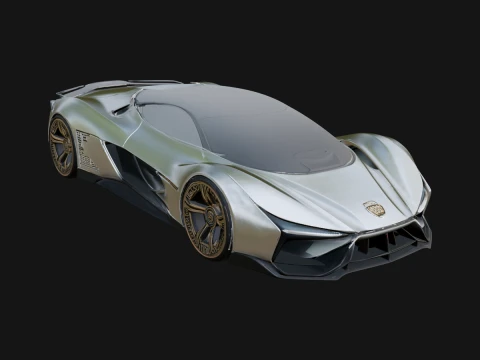 Concept Hypercar Model Design 5 - 3D Print Model 3D 프린트 모델