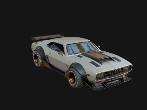 Classic Muscle Car Model Design 12 - 3D Print Model 3D Print Model
