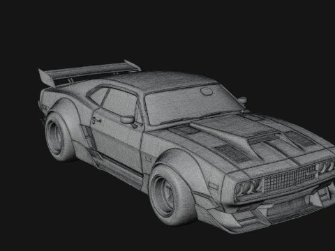 Classic Muscle Car Model Design 12 - 3D Print Model 3D Print Model