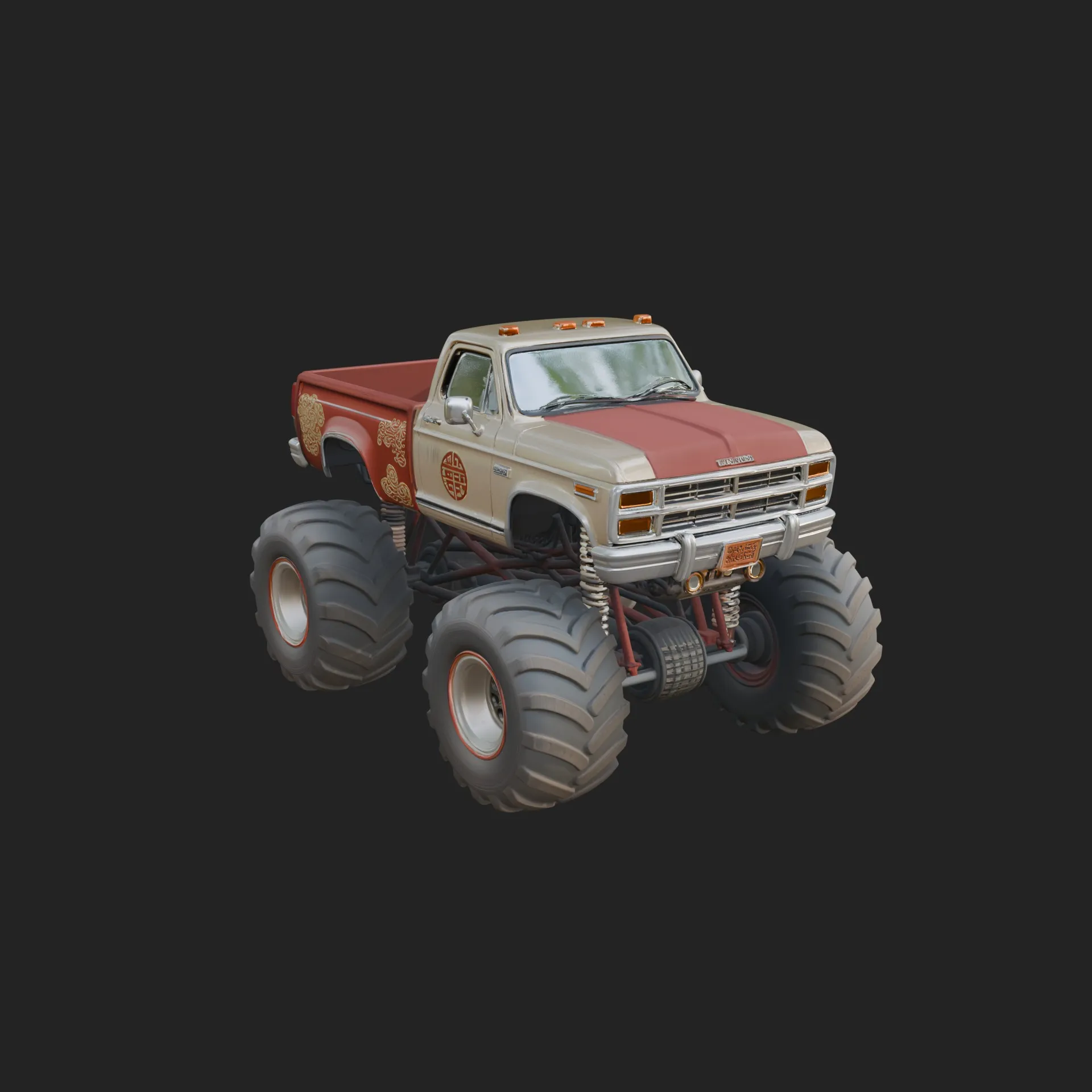Monster Truck Model Design 11 - 3D Print Model 3D Print Model .c4d .max .obj .3ds .fbx .stl .blend 