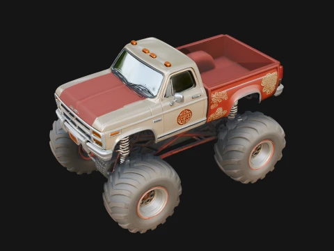 Monster Truck Model Design 11 - 3D Print Model 3D Print Model