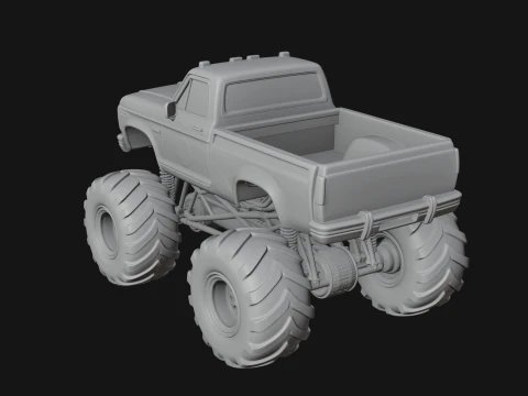 Monster Truck Model Design 11 - 3D Print Model 3D Print Model