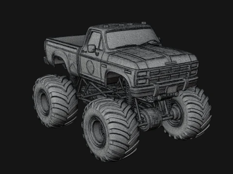 Monster Truck Model Design 11 - 3D Print Model 3D Print Model