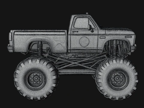Monster Truck Model Design 11 - 3D Print Model 3D Print Model