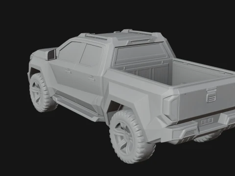Off Road Pickup Truck Model Design 5 - 3D Print Model 3D Print Model