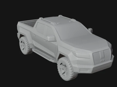 Off Road Pickup Truck Model Design 5 - 3D Print Model 3D Print Model