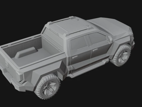 Off Road Pickup Truck Model Design 5 - 3D Print Model 3D Print Model