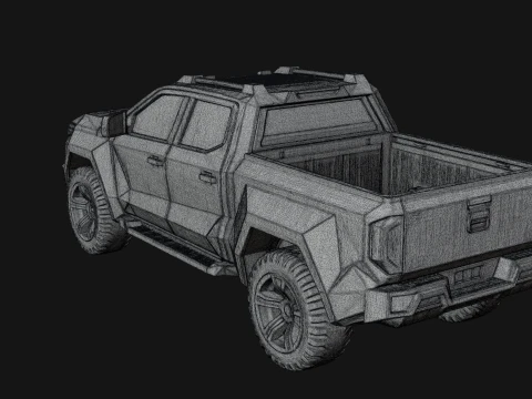 Off Road Pickup Truck Model Design 5 - 3D Print Model 3D Print Model