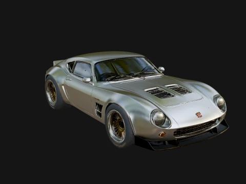 Vintage Sports Coupe Model Design 2 - 3D Print Model 3D Print Model
