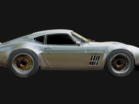 Vintage Sports Coupe Model Design 2 - 3D Print Model 3D Print Model
