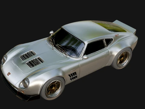 Vintage Sports Coupe Model Design 2 - 3D Print Model 3D Print Model