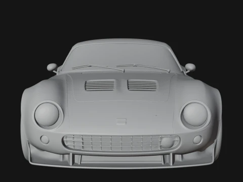 Vintage Sports Coupe Model Design 2 - 3D Print Model 3D Print Model