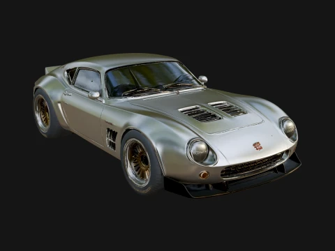 Vintage Sports Coupe Model Design 2 - 3D Print Model 3D Print Model