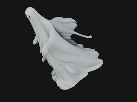 Floating Ghost Statue Design 1 - 3D Print Model 3D Print Model