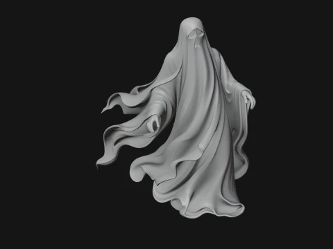 Floating Ghost Statue Design 1 - 3D Print Model 3D Print Model