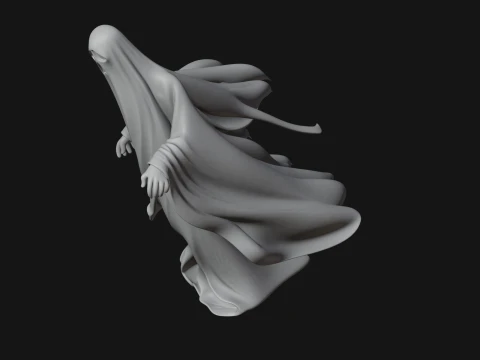 Floating Ghost Statue Design 1 - 3D Print Model 3D Print Model