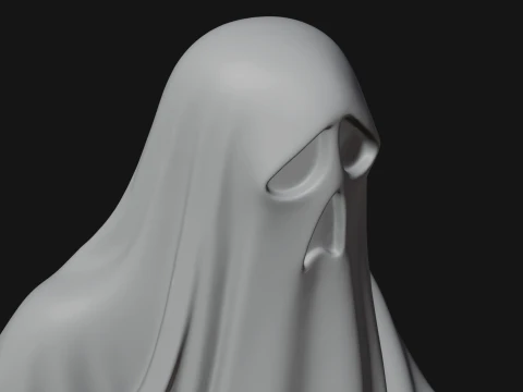 Floating Ghost Statue Design 1 - 3D Print Model 3D Print Model
