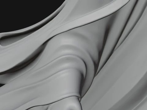 Floating Ghost Statue Design 1 - 3D Print Model 3D Print Model