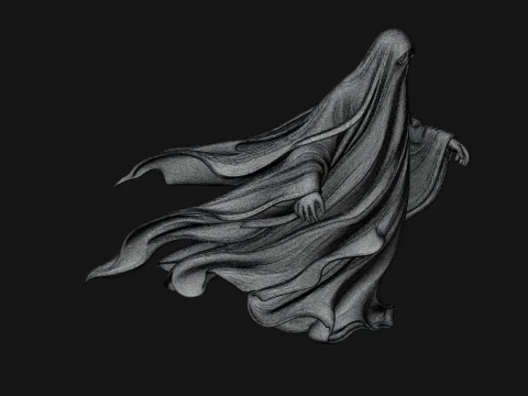 Floating Ghost Statue Design 1 - 3D Print Model 3D Print Model
