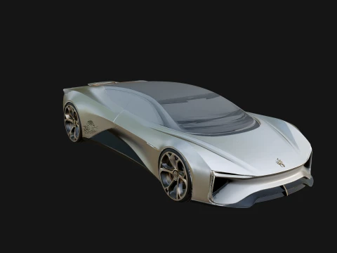 Concept Hypercar Model Design 6 - 3D Print Model 3D Print Model