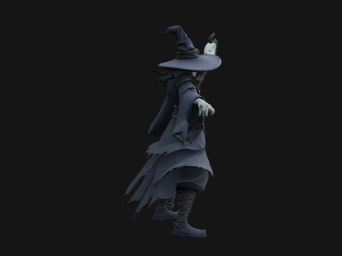Witch Hat Sorcerer Statue Design 2 - 3D Print Model 3D Print Model