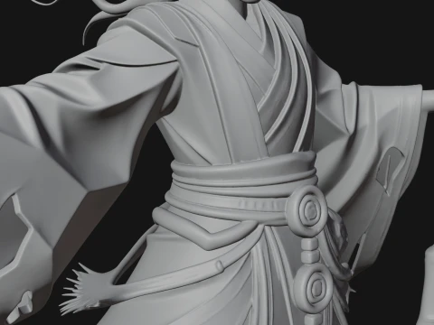 Witch Hat Sorcerer Statue Design 2 - 3D Print Model 3D Print Model
