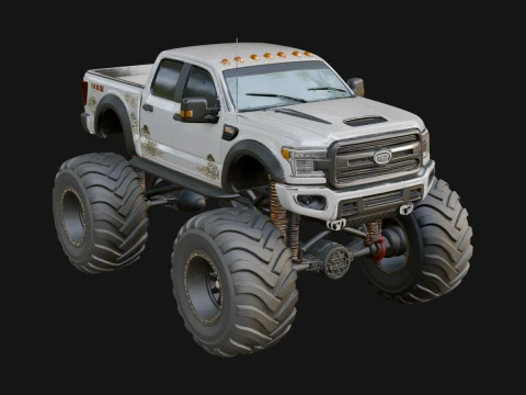Monster Truck Model Design 12 - 3D Print Model 3D Print Model