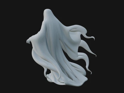 Floating Ghost Statue Design 2 - 3D Print Model 3D Print Model